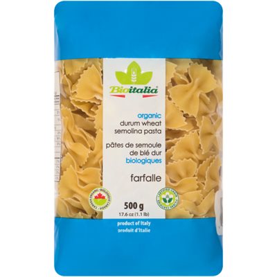 Bioitalia Organic Durum Wheat Semolina Pasta Farfalle 500 g 500g