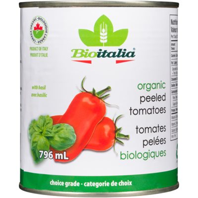 Bioitalia Organic Peeled Tomatoes with Basil 796 ml 