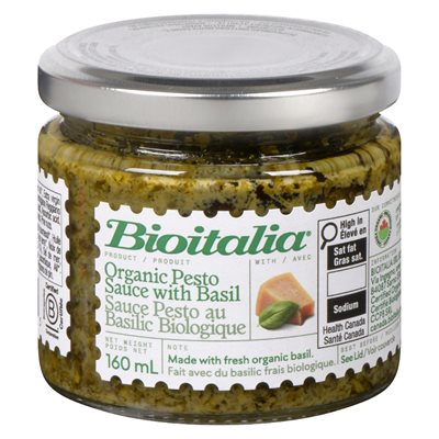 Bioitalia Pesto Sauce with Basil Organic 160 ml