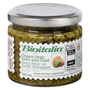 Bioitalia Sauce Pesto au Basilic Biologique 160 ml