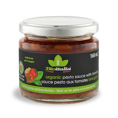 Bioitalia Sauce Pesto aux Tomates Biologique 160 ml