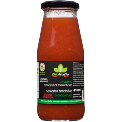 Bioitalia Chopped Tomatoes Rustic Style Organic 418 ml 418 ml