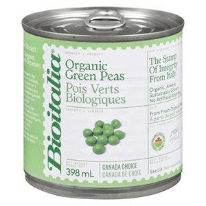 Bioitalia Organic Green Peas 398ml