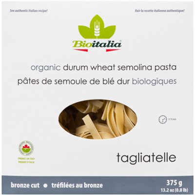 Bioitalia Organic Durum Wheat Semolina Pasta Tagliatelle 375 g 