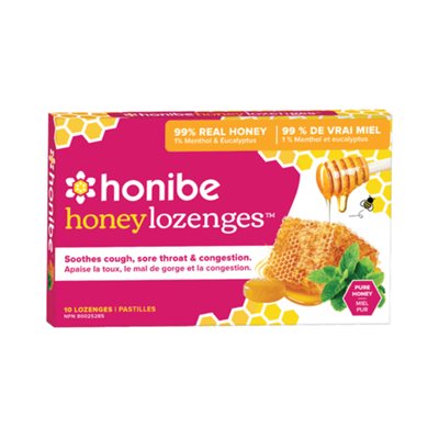 Honibe Honey Lozenges Miel Pur 10 Pastilles Honibe Honey Lozenges Miel Pur 10 Pastilles