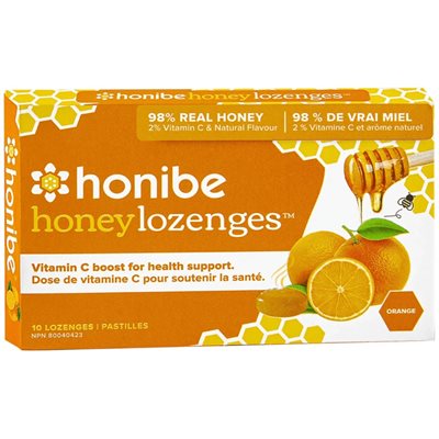 Honibe Honey Lozenges Orange 10 Pastilles