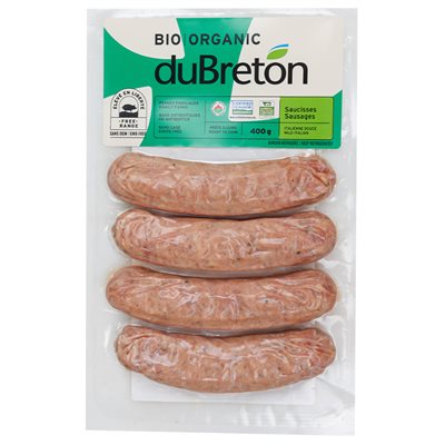 duBreton Organic Mild Italian Sausages