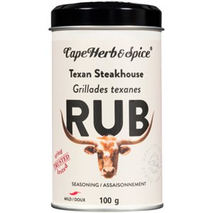 Cape Herb & Spice Rub Seasoning Texan Steakhouse Mild 100 G 