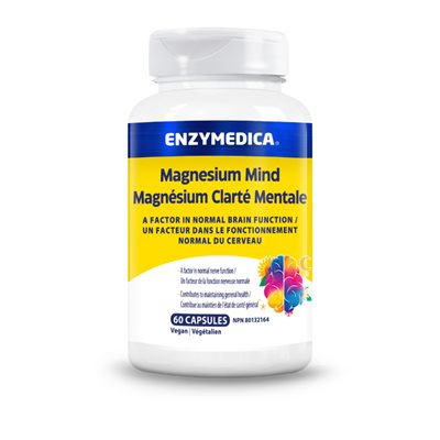 Enzymedica Magnesium Clarté Mentale 60Caps Enzymedica Magnesium Clarté Mentale 60Caps