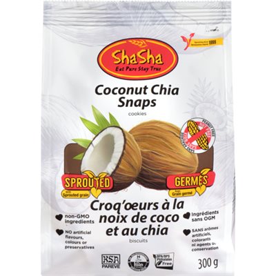 Shasha Coconut Chia Snaps Cookies 300g