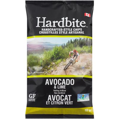 Hardbite Croustilles Style Artisanal Avocat et Citron Vert 150 g