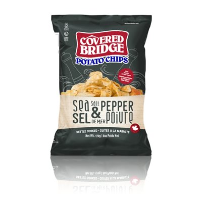 COVERED BRIDGE CHIPS SALT & PEPPER 170g