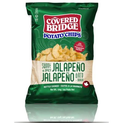 COVERED BRIDGE CHIPS SWEET AND SPICY JALAPENO 170g