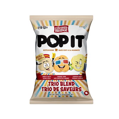 Covered Bridge Popit mais cuit à la marmite Trio De Saveurs 180G