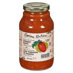Cucina Antica Sauce de Cuisson aux Tomates et Basilic 670 ml