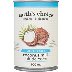 Earth's Choice Coconut Milk Light Organic 400 ml 