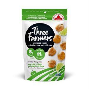 Three Farmers Roasted Chickpeas - Sea Salt & Lime 120g