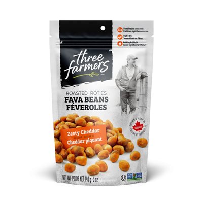 Three Farmers Roasted Fava Beans-Zesty Cheddar 140g