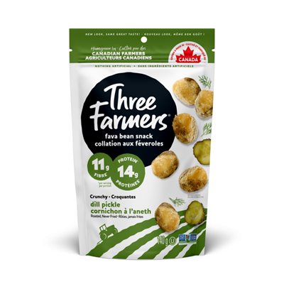 Three Farmers Roasted Fava Beans-Dill Pickle 140g