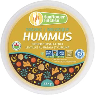 Sunflower Kitchen Hummus Biologique Lentilles Au Masala Et Curcuma (227G)