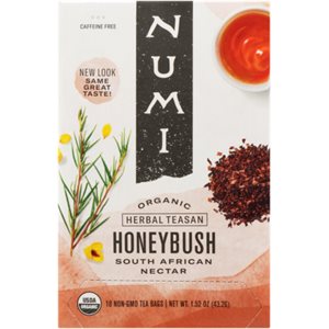 Numi Herbal Teas Honeybush Organic 18 Non GMO Tea Bags 
