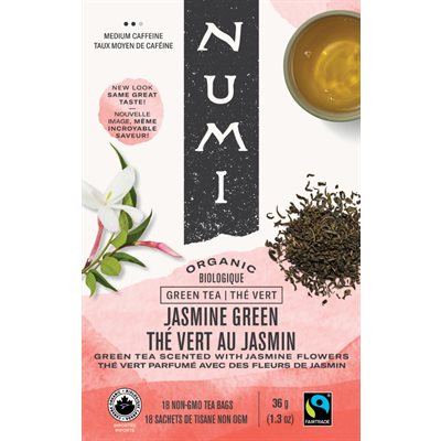 Numi Green Tea Jasmine Green 18 Tea Bags 36 g
