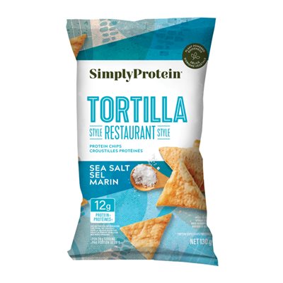 SIMPLYPROTEIN CROUSTILLES TORTILLAS PROTEINEES SEL DE MER 130g