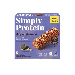 Simply Protein Cookies & Cream Dipped Snack Bars 125g