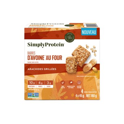 Simply Protein Barres D'Avoine Au Four Arachides Grillées 180G