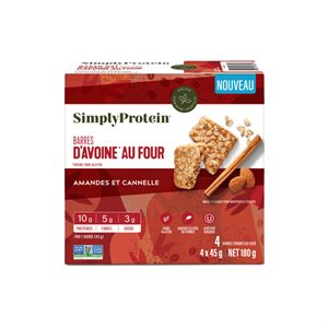 Simply Protein Barres D'Avoine Au Four Amandes Cannelle 180G