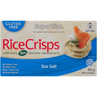 SuperSlim Rice Crisps Sea Salt Rice Crackers 100 g 