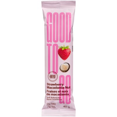 Good To Go Barre Moelleuse Fraises et Noix de Macadamia 40 g