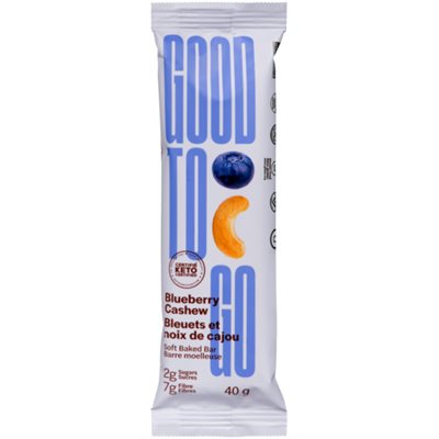 Good to Go Barre Moelleuse Bleuets et Noix de Cajou 40 g