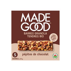 Made Good Barres Granola Pépites de Chocolat 5 Barres x 24 g (120 g) bio
