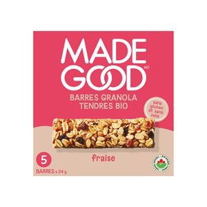 Made Good Barres Granola Fraise 5 Barres x 24 g (120 g) bio