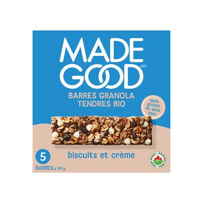 Made Good Organic Cookies & Cream Granola Bars 5 Bars x 24 g (120 g) 