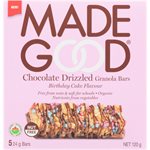Made Good Barres Granola avec Filet de Chocolat Saveur Gâteau d'Anniversaire 5 Barres x 24 g (120 g) bio