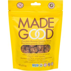 Made Good Mini-Barres Granola Chocolat Banane 100 g