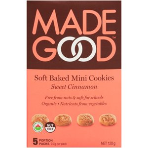 Made Good Mini-Biscuits Moelleux Cannelle Sucrée 5 Emballages d'Une Portion x 24 g (120 g) bio