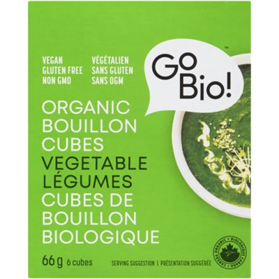 GoBio! Cubes de Bouillon Biologique Légumes 6 Cubes 66 g