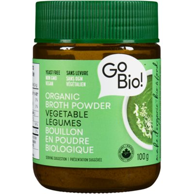 GoBio! Bouillon en Poudre Biologique Légumes 100 g