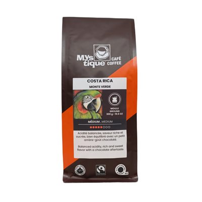 Cafe Mystique Organic Coffee Medium Costa Rica Filter Grind 300g