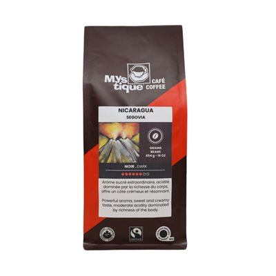 Café Mystique café bio Nicaragua Segovia Noir Grains 