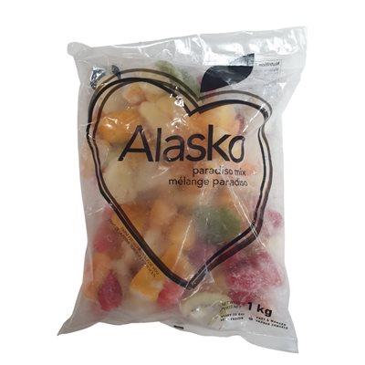 Alasko Mélange de fruits Paradiso - Fraise, ananas, mangue, kiwi surgelé 1 kg Alasko Mélange de fruits Paradiso - Fraise, ananas, mangue, kiwi surgelé 1 kg