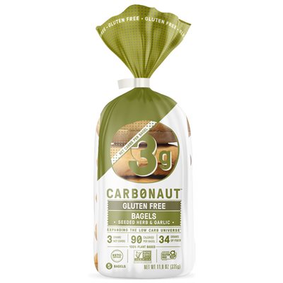 Carbonaut Bagel Seeded Herb & Garlic Keto-G-F 335g