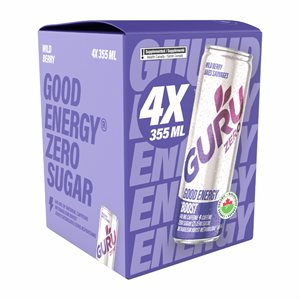 Guru Bonne Énergie Zéro Baies Sauvages 4X355Ml