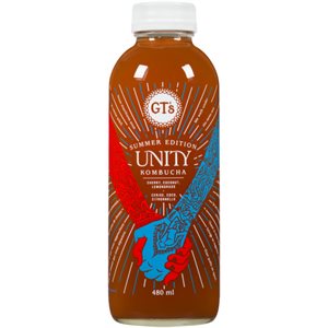 GT's Unity Kombucha Cherry, Coconut, Lemongrass Summer Edition 480 ml