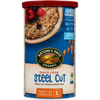 Nature's Path Finely Cut Whole Grain Oats Quick Cook Steel Cut Organic 680 g 