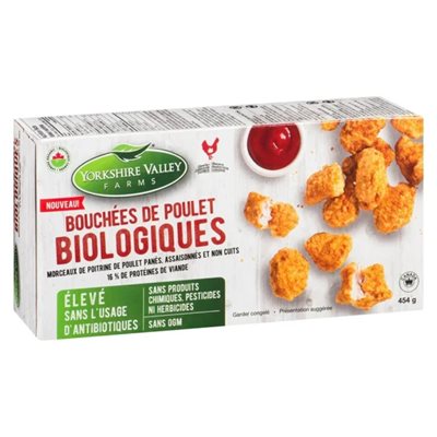 BOUCHÉES DE POULET BIOLOGIQUE 454g