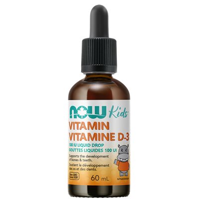 Now Kids Vitamine D-3 Gouttes Liquides 100iu pour Enfants